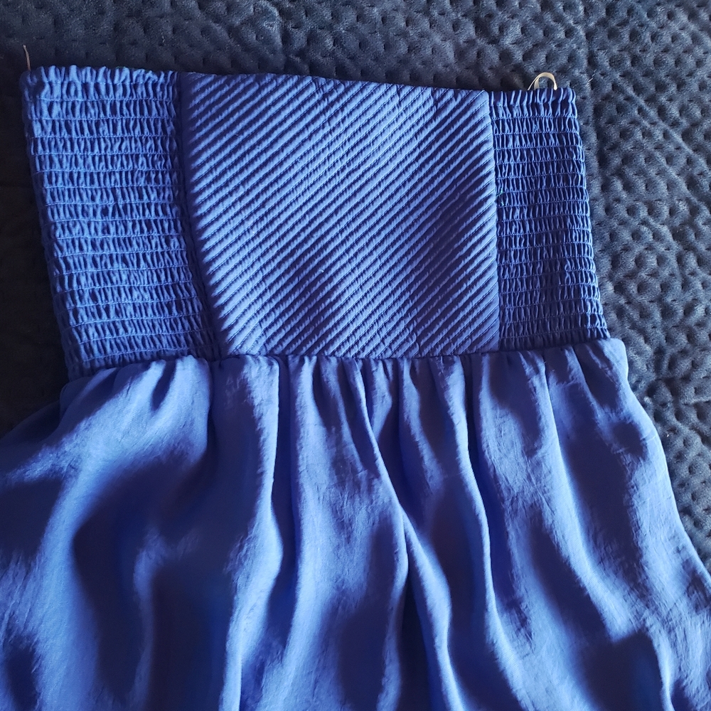 Strapless summer dress,its blue and green,two side dress.